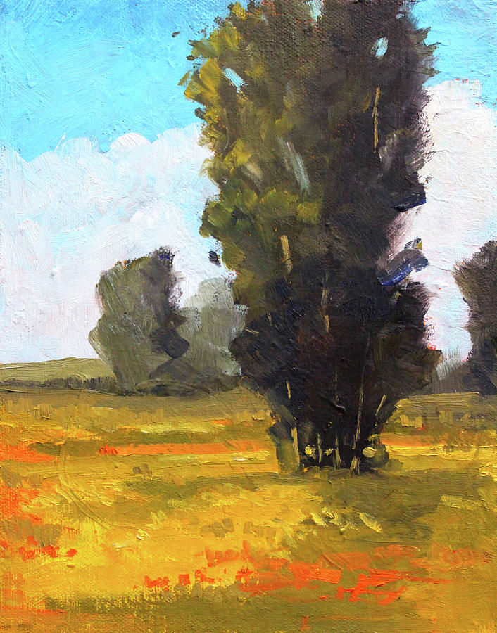 Sunny Afternoon Landscape Painting by Nancy Merkle