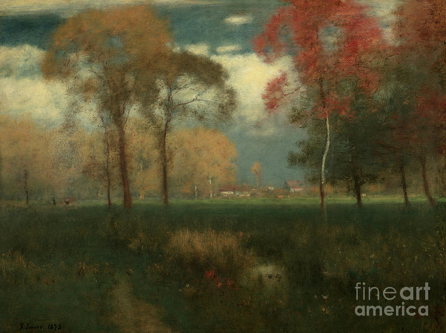 Sunny Autumn Day, 1892 Painting by George Inness Snr