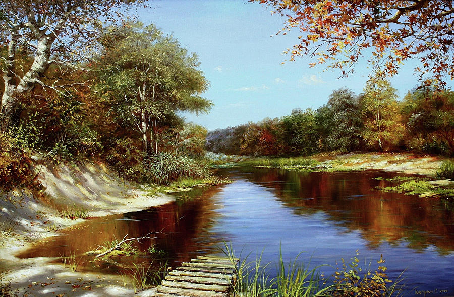 Tree Painting - Sunny Autumn Day by Serhiy Kapran