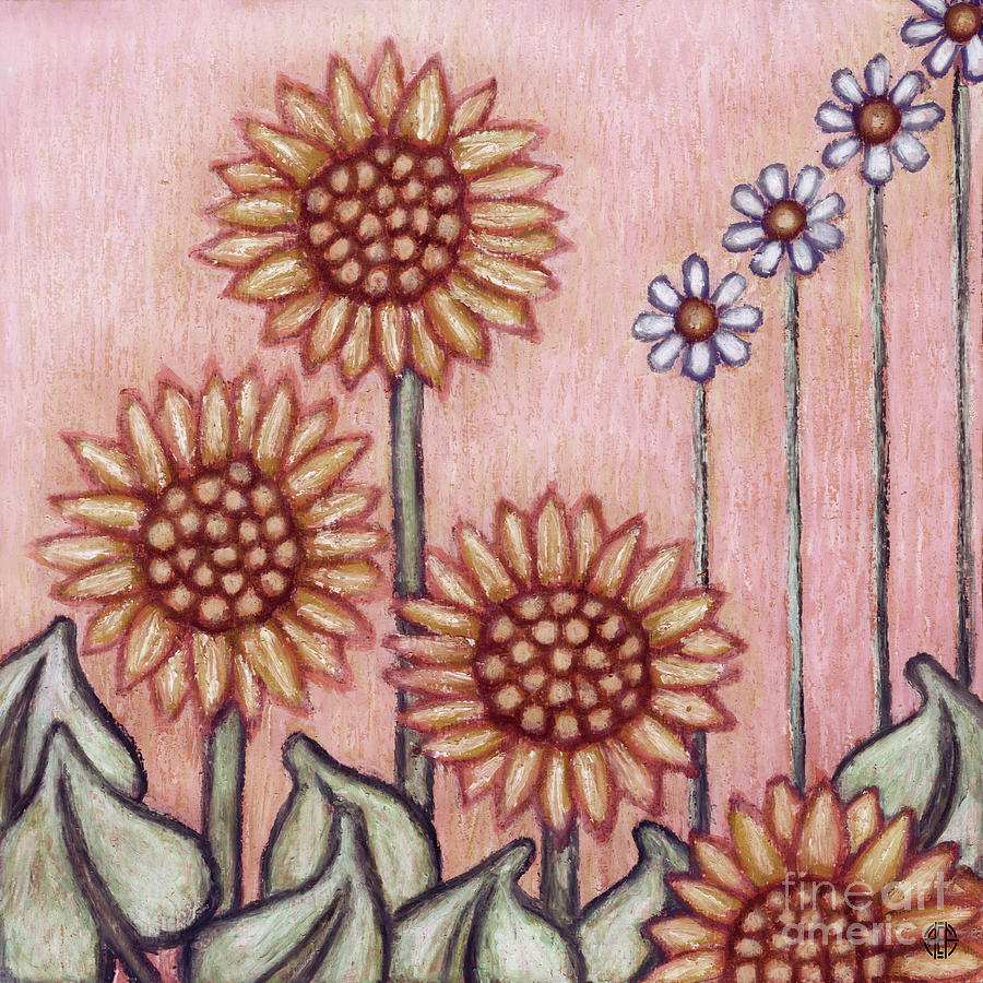 Sunny Blooms Of Bliss. Wildflora Painting by Amy E Fraser