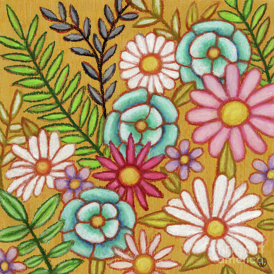 Sunny Blossom Daze. Wildflora Painting by Amy E Fraser