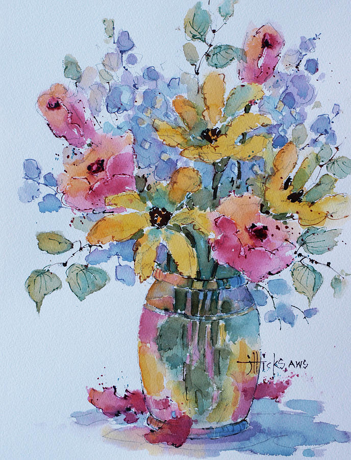 Sunny Bouquet Painting by Joyce Hicks
