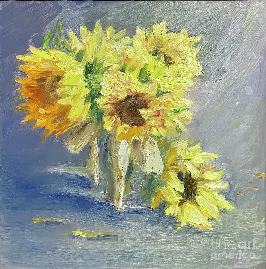 Sunny bouquet Painting by Lori Ippolito