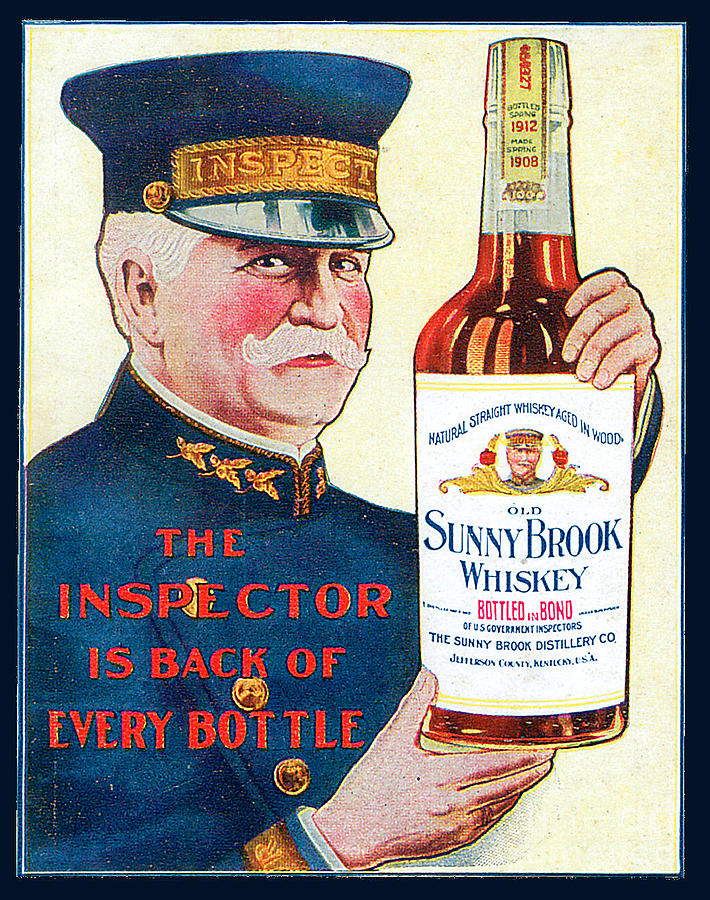 Sunny Brook Whiskey Advertisement  Painting by Unknown