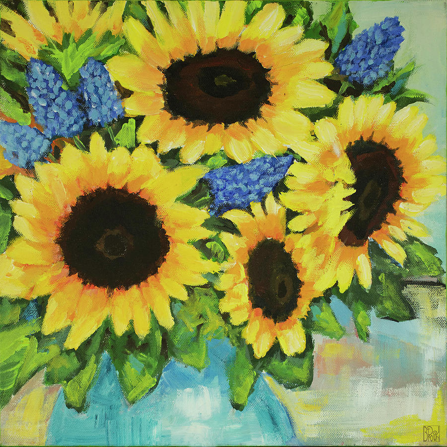 Sunny Bunch Painting by Debbie Brown