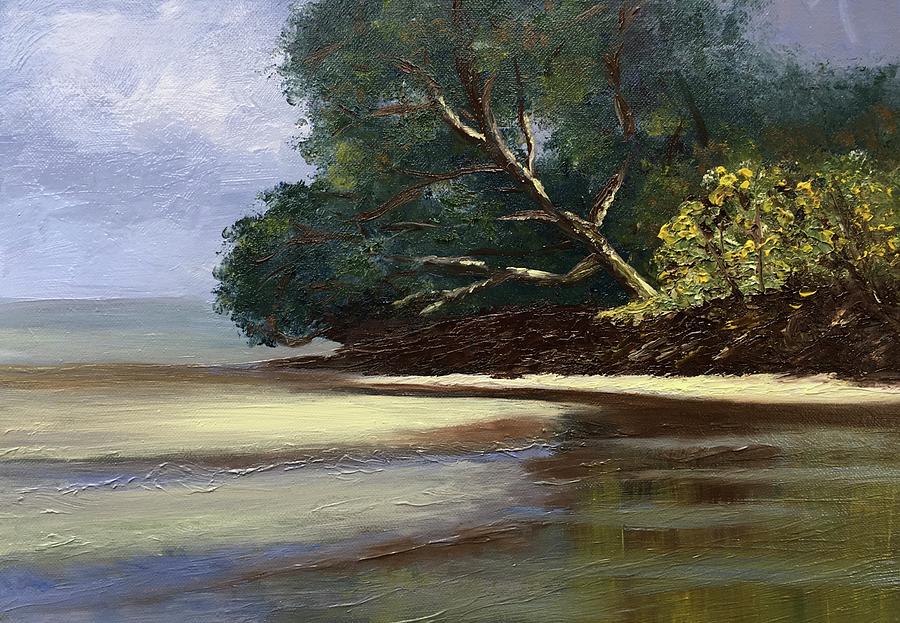 Sunny Cove Painting by Barbara Magor
