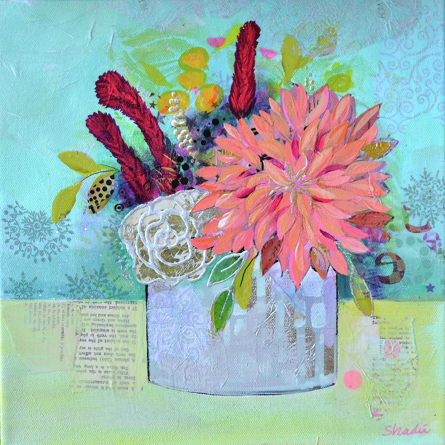 Flower Painting - Sunny Day Bouquet I by Shadia Derbyshire