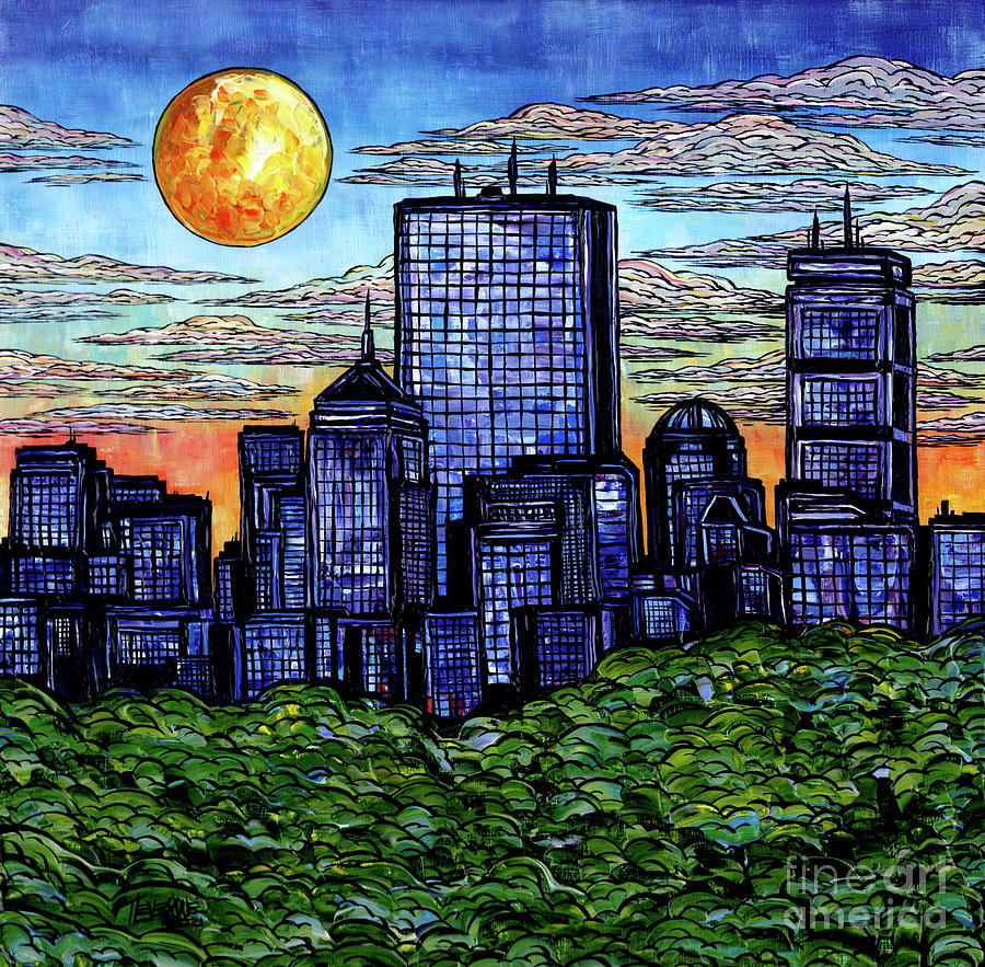 Sunny Day in Boston Painting by Tracy Levesque