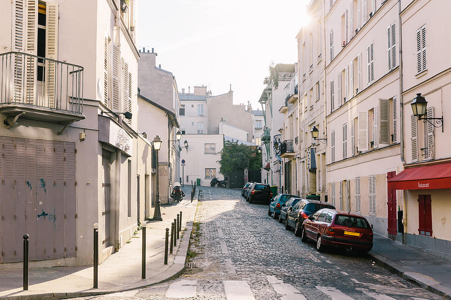 Sunny day in Montmartre, Paris, France Photograph by Alexander Spatari