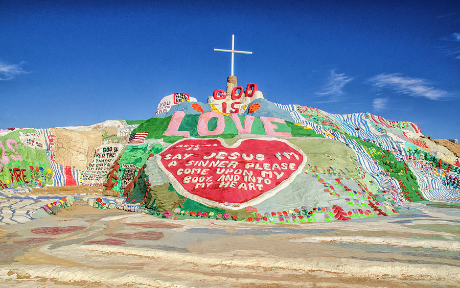 Sunny Day in Salvation Mountain Photograph by Karen Cox