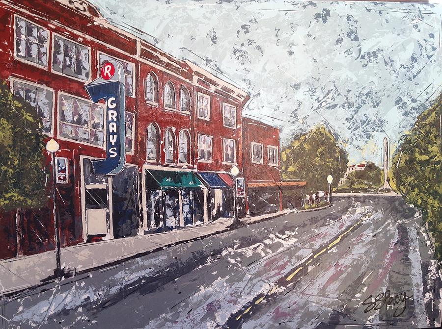 Sunny Day on Main Street Painting by Shari Lacy