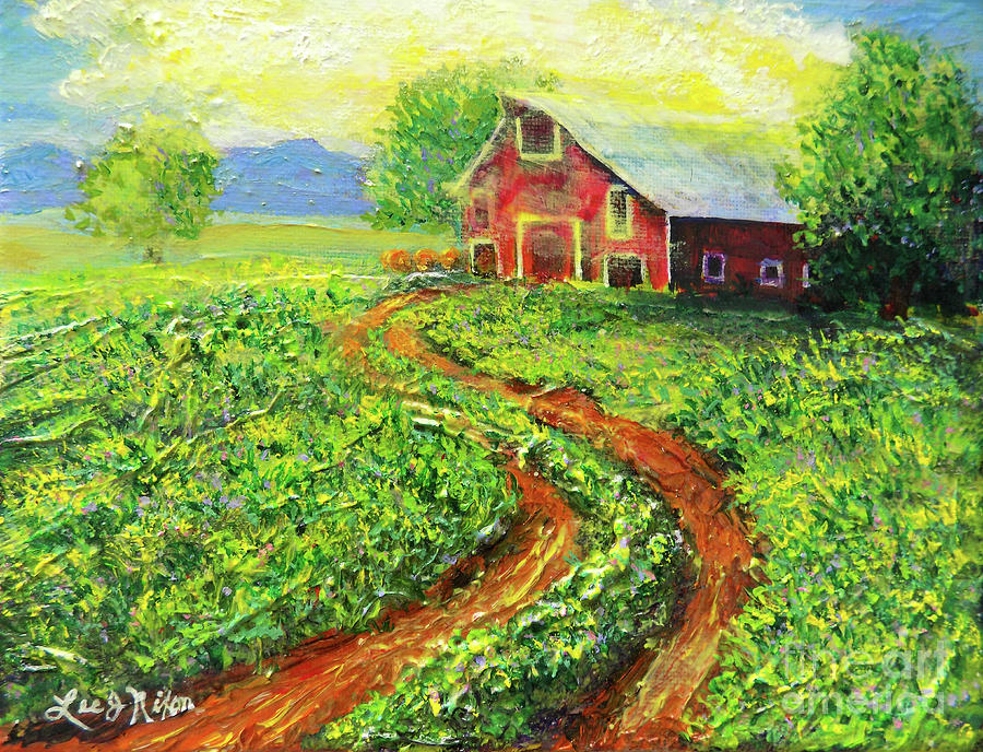 Sunny Day On The Farm Painting by Lee Nixon