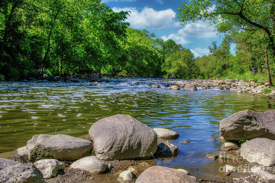 Sunny Day Stream, Landscape Photograph Photograph by Stephen Geisel