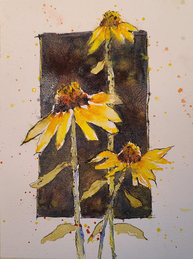 Sunny Day Susans Painting by Terry Ann Morris
