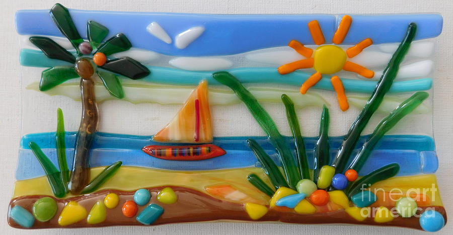 Sunny Days Glass Art by Joan Clear