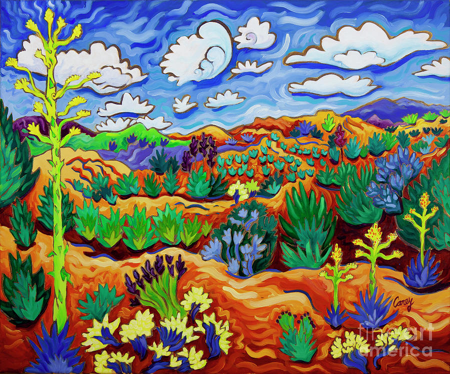 Sunny Desert Days Painting by Cathy Carey