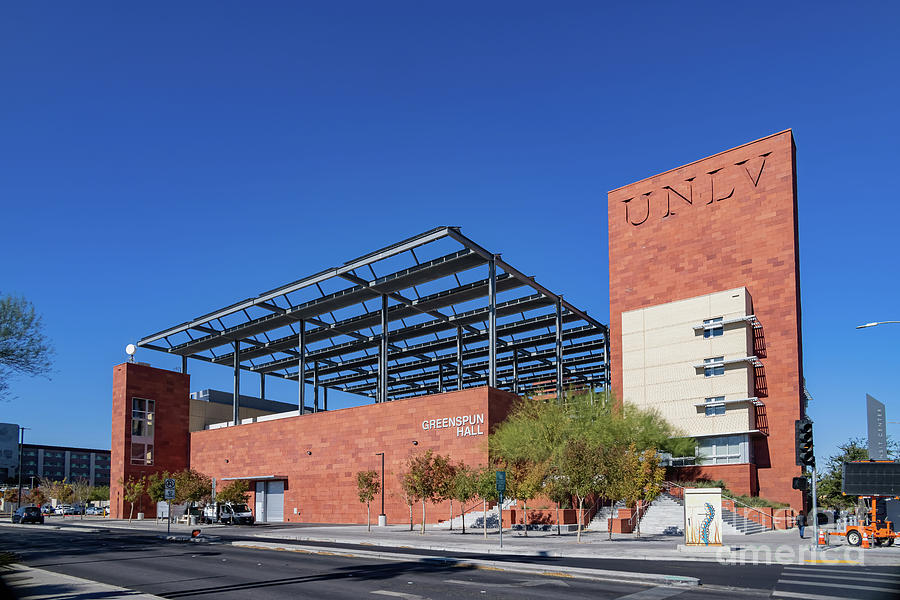 Unlv Photograph - Sunny exterior view of the Greenspun Hall of UNLV by Chon Kit Leong