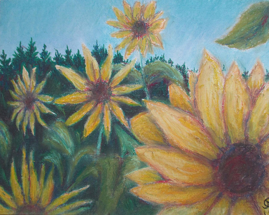 Sunny Flower Painting by Jen Shearer