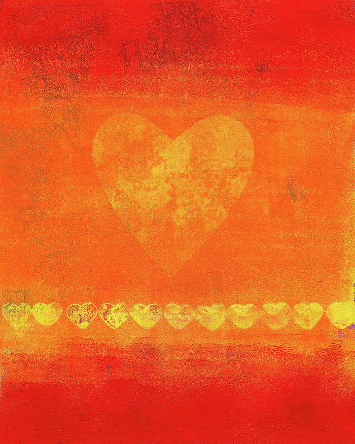 Sunny heart Painting by Karen Kaspar