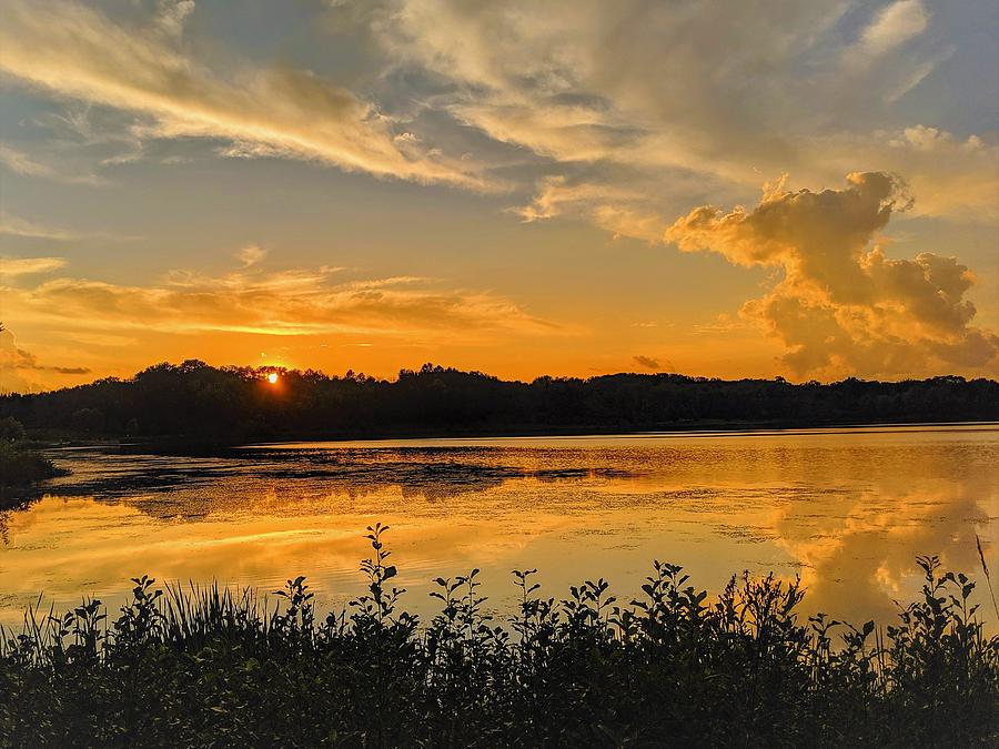 Sunny Lake Park Sunset Photograph by Brad Nellis