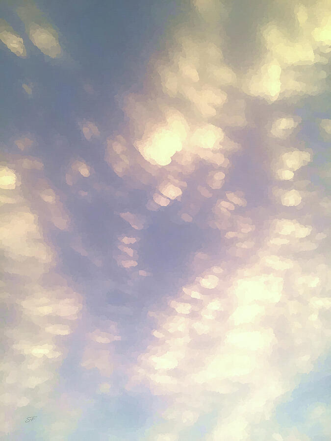 Sunny Mammatus Clouds Abstract  Digital Art by Shelli Fitzpatrick