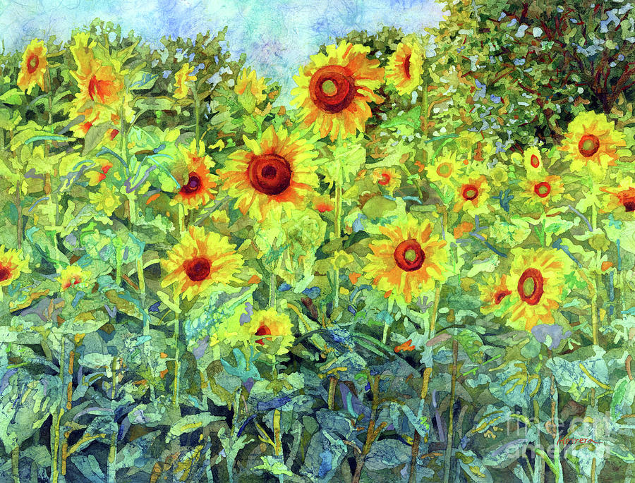 Sunny Meadow-pastel Colors Painting