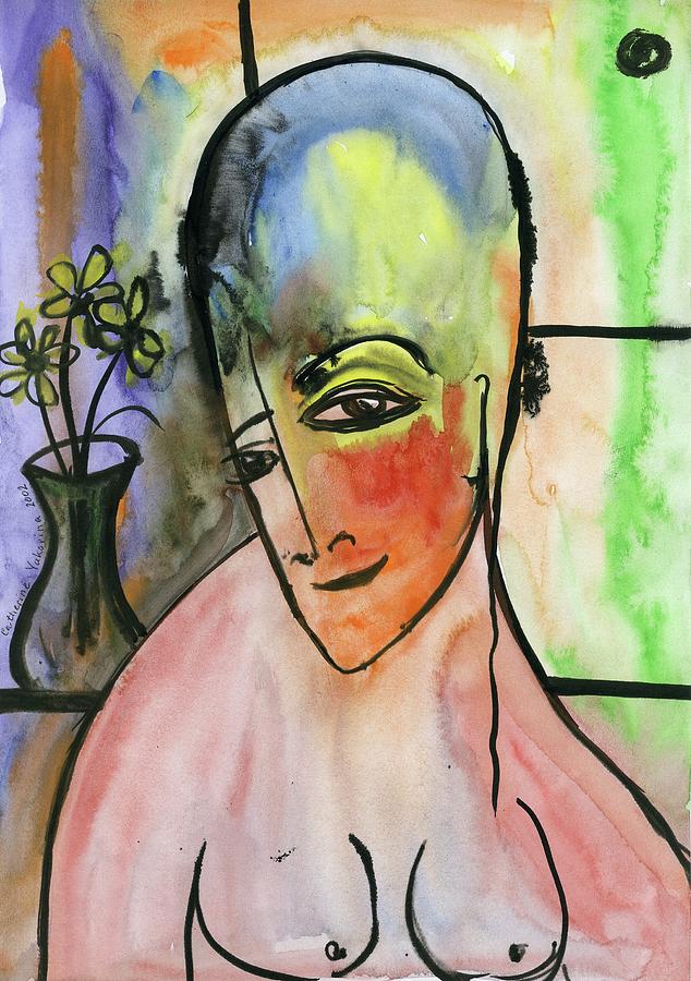 Sunny Morning Woman Painting by Ekaterina Yakovina