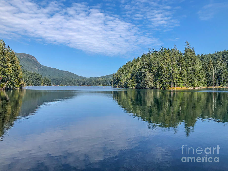 Nature Photograph - Sunny Mountain Lake Day by William Wyckoff