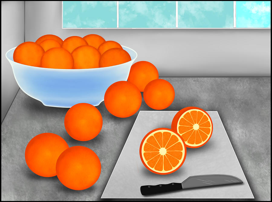 Sunny Oranges Digital Art By Corinne Thompson Fine Art America 5071