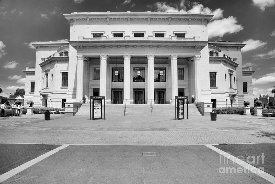 Sunny Skies Over The Carmel Palladium Black And White Photograph by Adam Jewell
