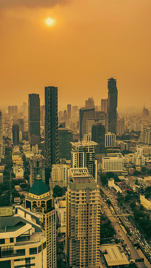 Sunny, smoggy afternooon in Bangkok Photograph by Jakob Montrasio
