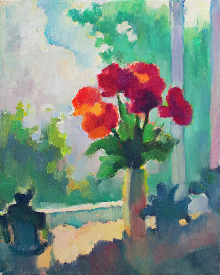 Still Life Painting - Sunny still life with poppies - VBP180703 by Vera Bondare