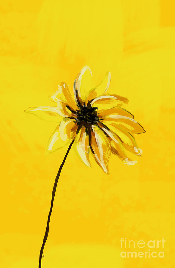 Sunny Sunflower Painting by Go Van Kampen Sunny Sunflower Painting by Go Van Kampen