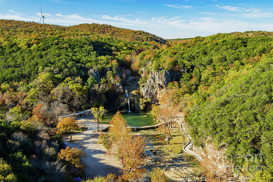 Sunny View Of The Fall Color Of Turner Falls Photograph By Chon Kit 