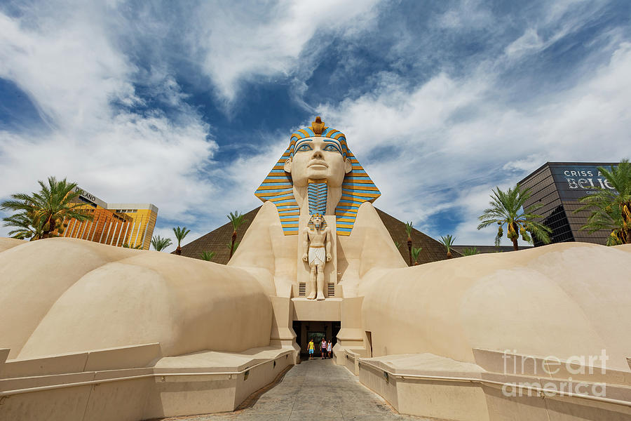 Architecture Photograph - Sunny view of the Luxor Hotel and Casino by Chon Kit Leong