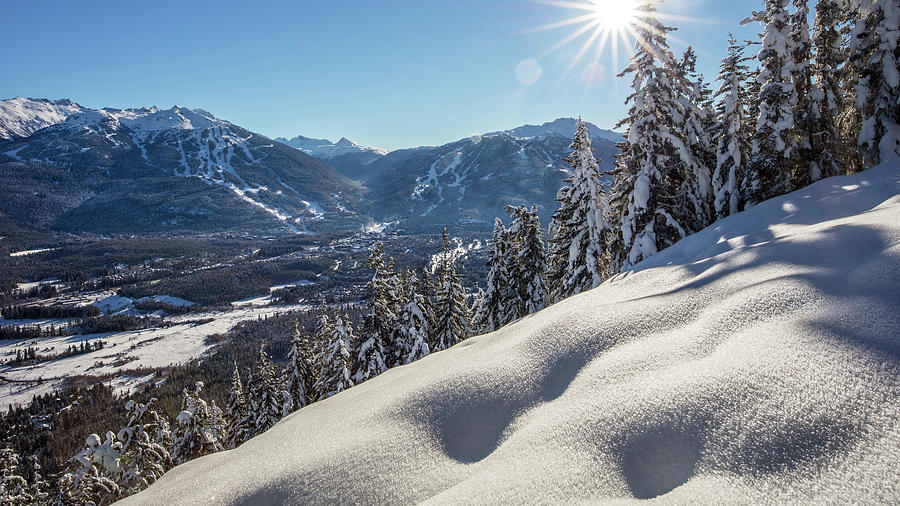 Sunny View of Whistler Blackcomb Mountains Photograph by Pierre Leclerc Photography