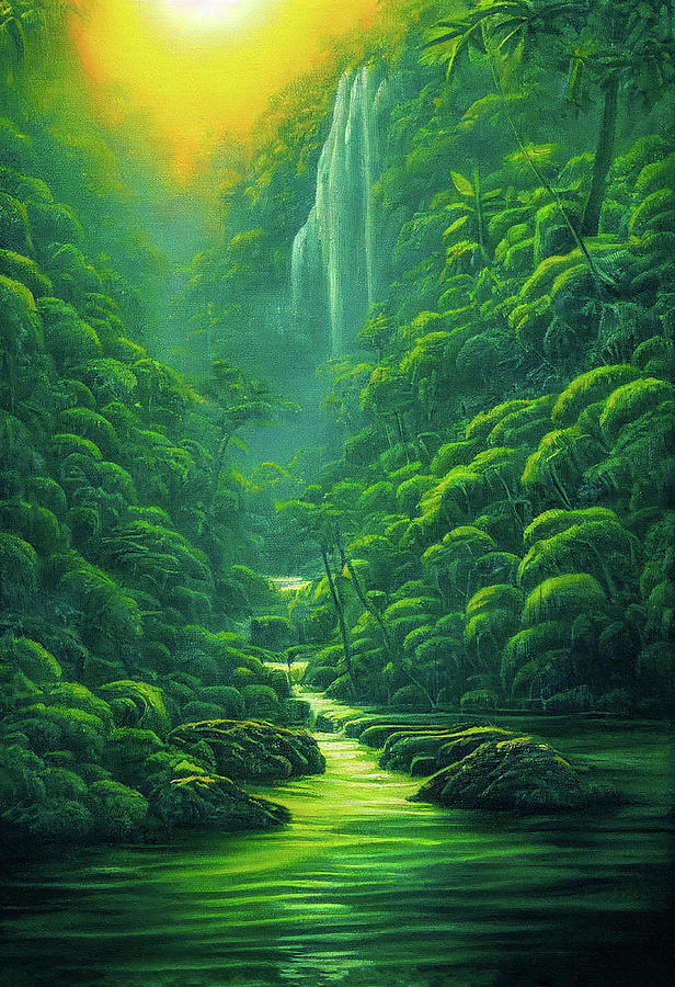 Sunrise Above the Jungle Digital Art by Billy Bateman