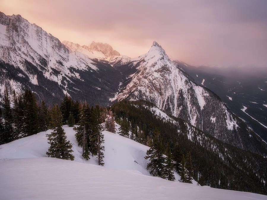 Sunrise Above the Rockies Photograph by Yves Gagnon