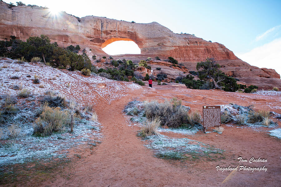 Sunrise and Frost at Wilson Arch Photograph by Tom Cochran