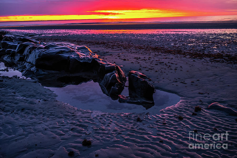 Sunrise and the Black Rocks Photograph by Metanoia Photography Gallery