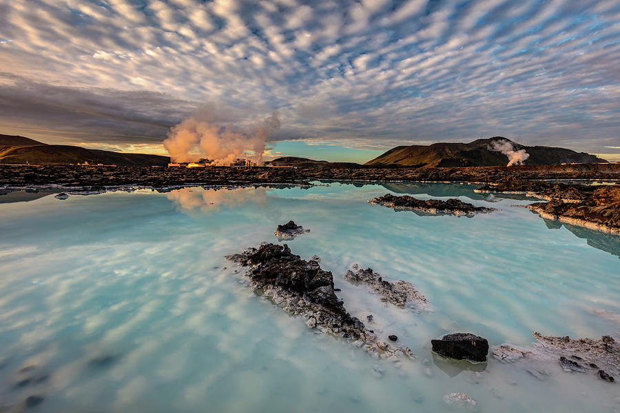 Sunrise at Blue Lagoon in Iceland Photograph by Pierre Leclerc Photography