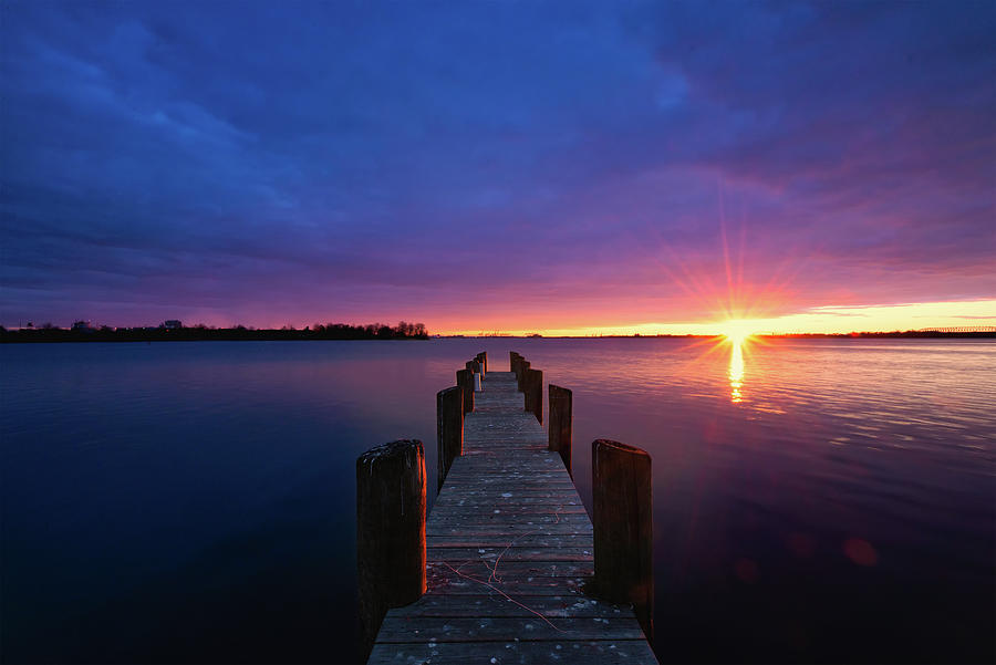 Sunrise at Broening Park Photograph by Sizhu Liu - Fine Art America