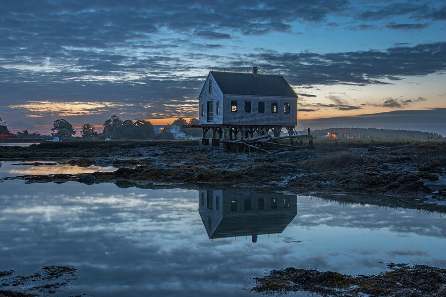 Sunrise at Cape Porpoise Fish House, Maine 3 Photograph by Dimitry Papkov