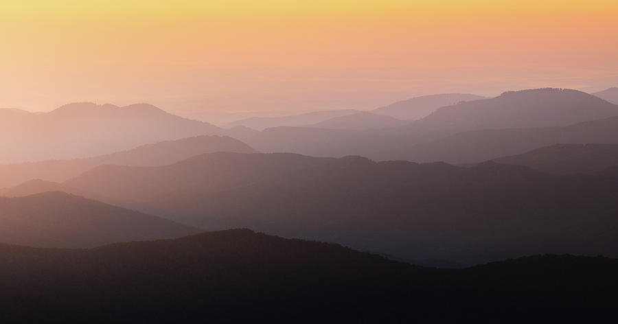 Sunrise At Craggy Pinnacle Mountain North Carolina Photograph by Jordan Hill