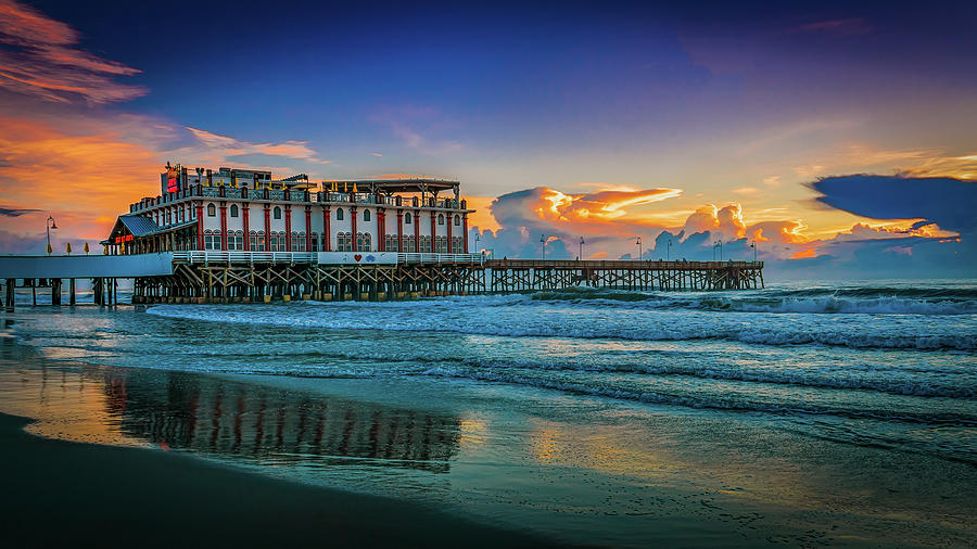 Sunrise at Daytona Pier Digital Art by Kevin McClish