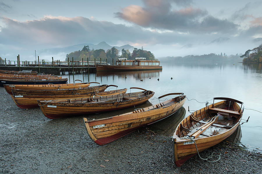 Sunrise at Derwent Water, The Lake District Photograph by Sarah Howard