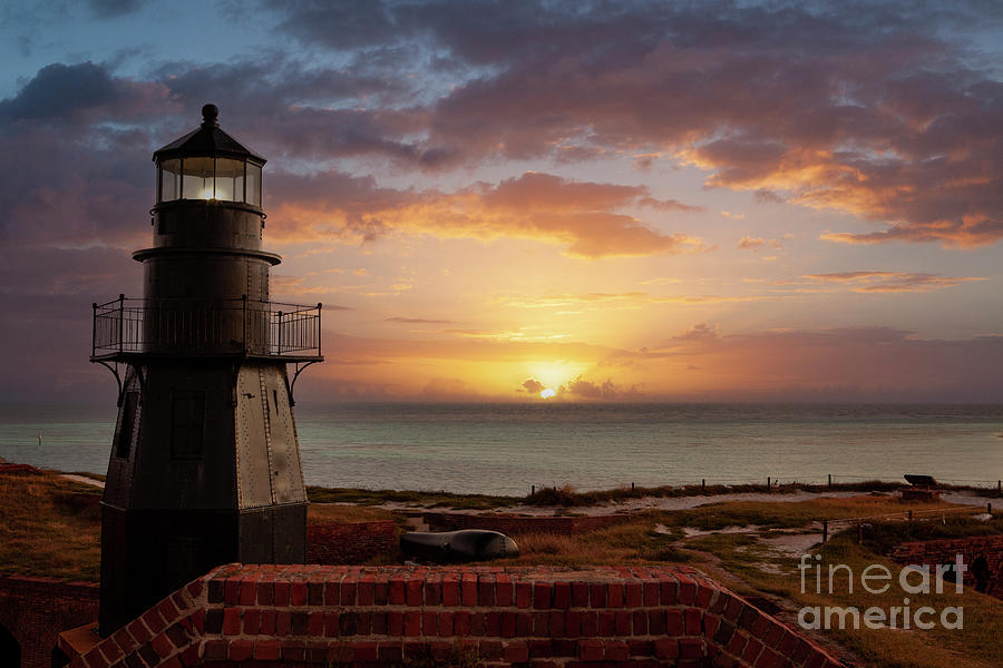 Sunset Photograph - Sunrise at Fort Jefferson by Keith Kapple