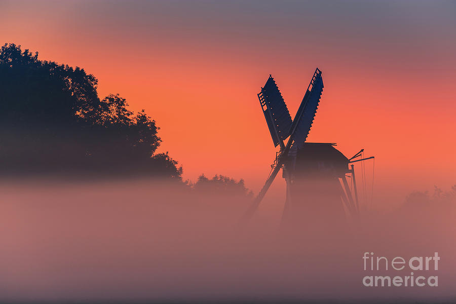 Sunrise at Garmerwolde, Netherlands Photograph by Henk Meijer Photography