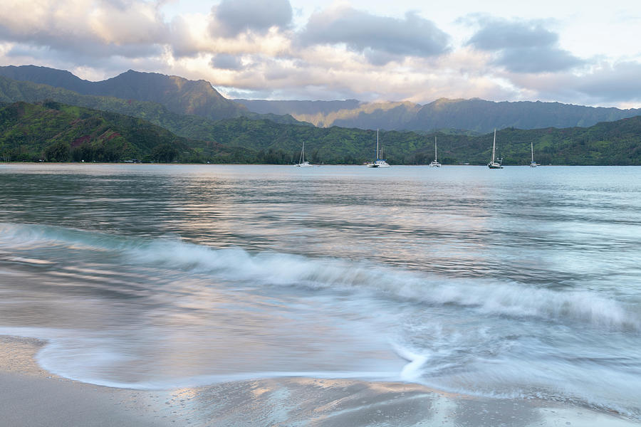 Sunrise at Hanalei Photograph by Shelby Erickson