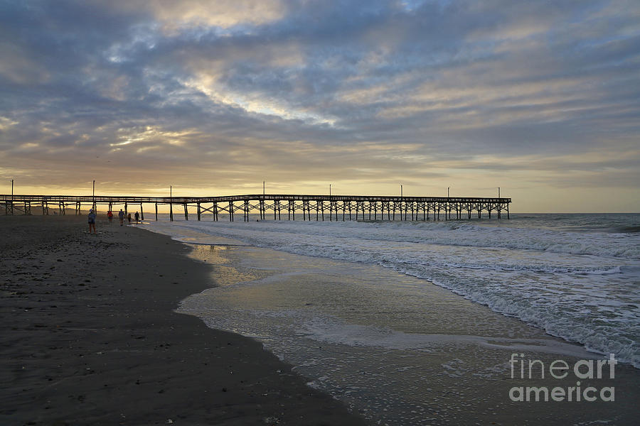 Sunrise at Holden Beach Pier  6549 Photograph by Jack Schultz